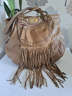 £14.99 • Buy Matthew Williamson BUTTERFLY Roomy Boho Fringed Hippy Leather Shoulder Bag