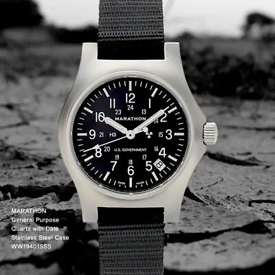 Marathon General Purpose Quartz Watch W/ Tritium (GPQ): US Government WW194015SS • $464.95