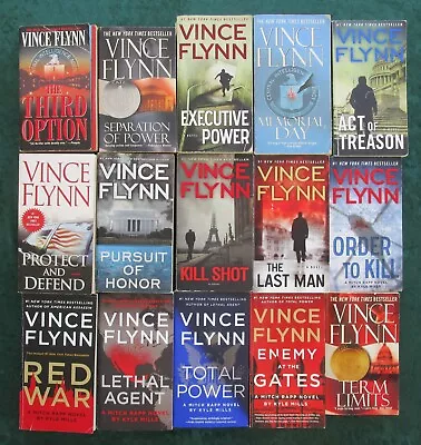 Lot 15 Pb By Vince Flynn: 14 Mitch Rapp Series; 1 Standalone (term Limits) • $37.99