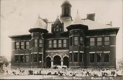 1909 RPPC Ellwood CityPA Central Public School BeaverLawrence County Postcard • $19.99