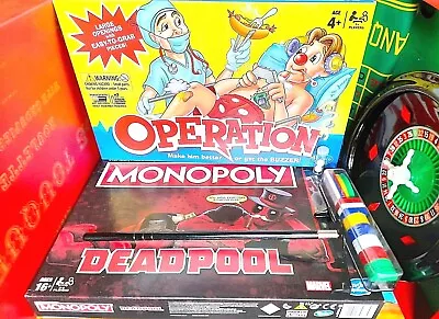 VINTAGE BOARD GAMES - MONOPOLY OPERATION CLUEDO   Select & Order From MENU Below • £15