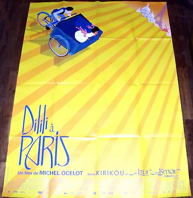 DiLiLi IN PARiS Animation Eiffel Tower Moulin Rouge Ocelot LARGE French POSTER • $25