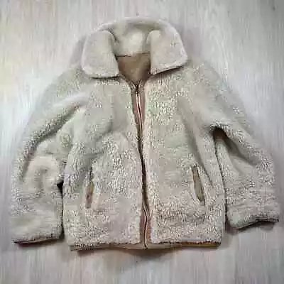 Vintage J Percy For Marvin Richards Faux Fur Full Zip Reversable Jacket Small • $48.75