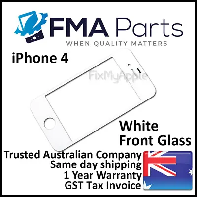 $3.85 • Buy IPhone 4 4S White Front Outer Glass Screen Panel Display Lens Replacement New