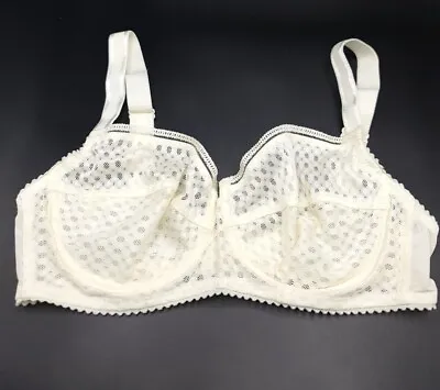 Miss Mary Of Sweden Ivory Lace Underwire Full Cup Support Bra 34b New • £18.99