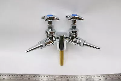 Chicago Faucets Deck Mounted Double Laboratory Turret And Valves Gas Chrome • $54.97