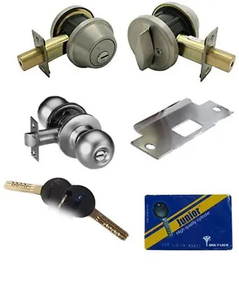 Mul-T-Lock Single Cylinder Deadbolt With S. Parker Entry Knob Set Keyed Alike • $210