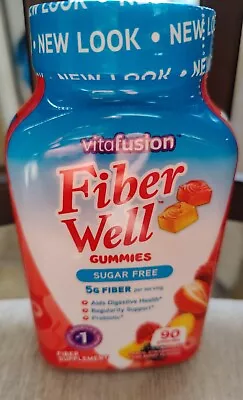 Vitafusion Fiber Well Gummies - 90 Count Sugar Free 5g Of Fiber Prebiotic 02/25 • $22.99