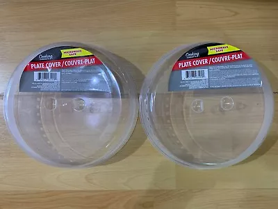 2 PK Cooking Concept MICROWAVE PLATE COVER LID 10  PLASTIC DISH SPLATTER TOPPER • $12.50