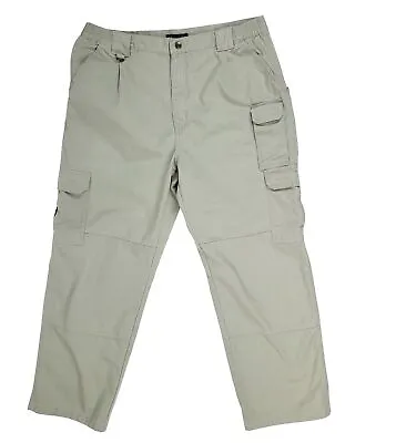 5.11 Tactical Beige Police EMS Cargo Khakis Men's Pants Size 38x34 Actual 38x30 • $19.99