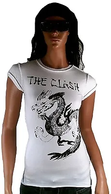 £27.32 • Buy Rare Amplified Official The Clash Tattoo Dragon Rhinestone Star Vintage T-Shirt