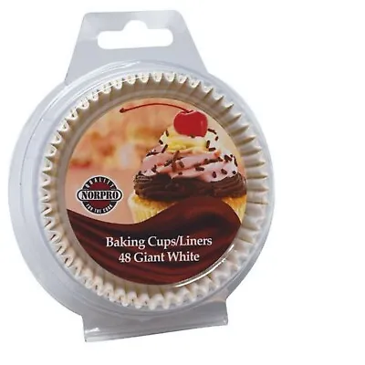 Norpro 48-Count Giant White Baking Cups 3 ¾ Inches • $8.79
