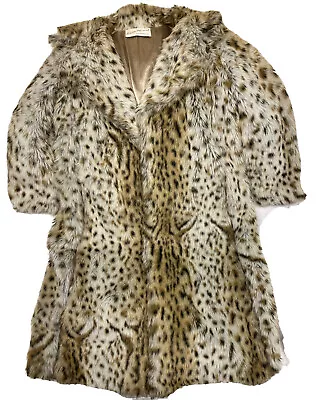 $129.99 • Buy Vintage St. Moritz Russel Taylor Cheetah Leopard Faux Fur Coat  *See Description