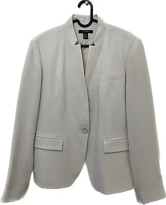 Louben Beige Blazer Occasion Formal Lined Chic Collarless Button Size 18 US14 • £25