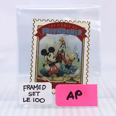 B1 Disney DLR LE 100 Pin Magic Of Friendship AP Stamp Mickey Goofy Donald • $59.95