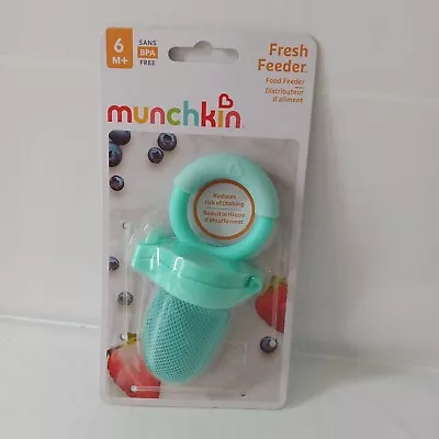 MUNCHKIN FRESH FOOD FEEDER 6+ Months GREEN/BLUE Choking Reducer New!! • $5.50