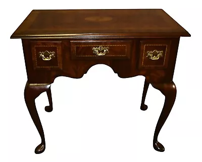 Vintage Councill Queen Anne Style Inlaid Mahogany Three Drawer Lowboy • $698