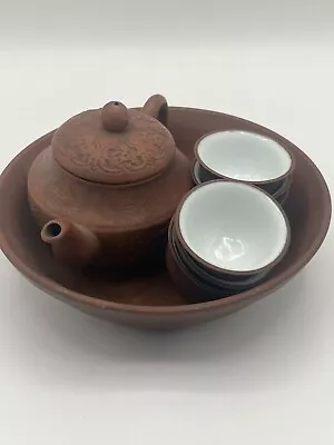 Vintage Clay Chinese Tea Pot Set  • $49.99