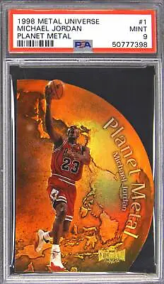 1998 Metal Universe Planet Metal #1 Michael Jordan PSA 9 • $3499