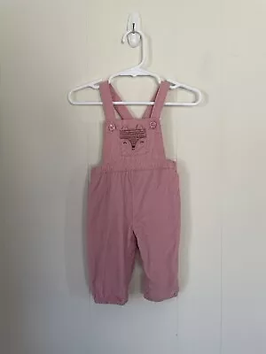 Carter’s Girls Overalls Jumper Pink Corduroy Embroidered Adjustable Size 3Months • $11