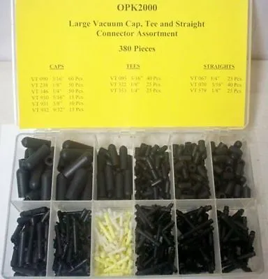 $48 • Buy Assortment Kit 380 Pc Vacuum Caps W Tee And Straight Fittings Connectors In Tray