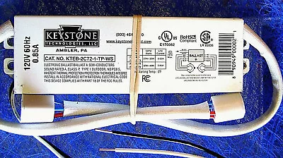 NEW Keystone KTEB-2C72-1-TP-WS 2 Lamp Fluorescent Circline Ballast With Socket  • $25.99