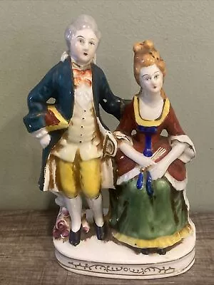 Vintage Porcelain Colonial Couple Figurine - Moriyama Made In Occupied Japan • $9.99