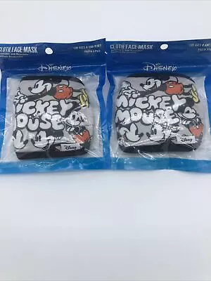 2 3 Pack Disney's Mickey Mouse Adult/ Kid Face Masks Cloth Washable • $11.99