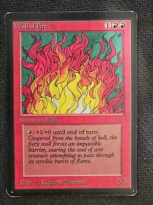 Beta ** Wall Of Fire ** Mtg Magic (MP) #3 • $6.99