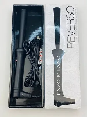$65 • Buy Open Box  ENZO MILANO REVERSO S CLIPLESS CURLING IRON 18 MM TO 25 MM BLACK