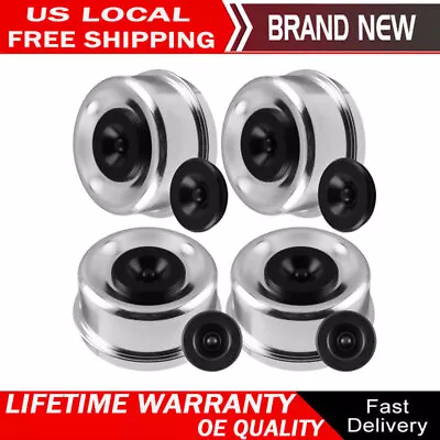 4X Grease Caps 2.72 With Rubber Plugs For 7000-8000 Pound 8Lug Hub Trailer Axles • $12.58