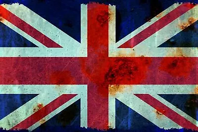 Vintage Look Union Jack Flag Retro Style Metal Wall Sign Plaque UK England • £3.93