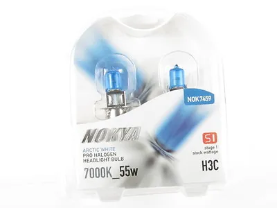 Nokya Arctic White Pro Halogen Headlight Bulbs H3c 55w 7000K Stage 1 NOK7459 NEW • $20