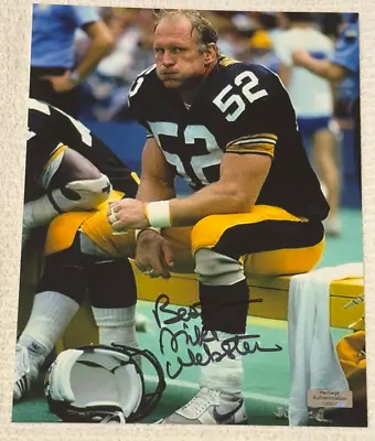 MIKE WEBSTER Signed Autographed 8x10 Photograph Auto Photo Pittsburgh Steelers • $199.99