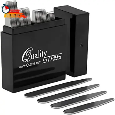 44 Metal Collar Stays 4 Sizes In Box For Men Non Magnetic 2.2 2.5 2.35 2.75 • $13.26