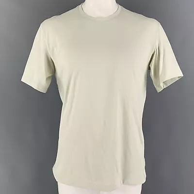Y-3 Size L Natural Logo Cotton Crew-Neck T-shirt • £149.78