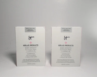 $11.37 • Buy 2 X It Cosmetics Hello Results Baby Smooth Glycolic Peel Caring Oil 0.14 Oz Each