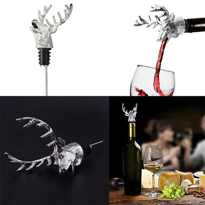 £3.05 • Buy Deer Stag Head Wine Pourer Wine Bottle Stoppers Wine Aerators Bar Tools ALUK Ke