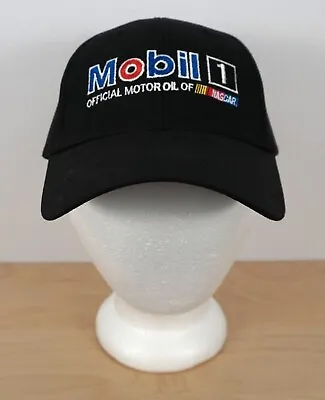 New Mobil 1 Nascar Motor Oil Black Racing Car Ball Cap Hat • $19.99