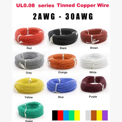 2-30AWG Soft Silicone Stranded Copper Automotive Equipment Cable Electrical Wire • $21.94