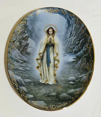 Our Lady Of Lourdes COLLECTOR PLATE Hector Garrido VISIONS OF OUR LADY C1994 • $21.99