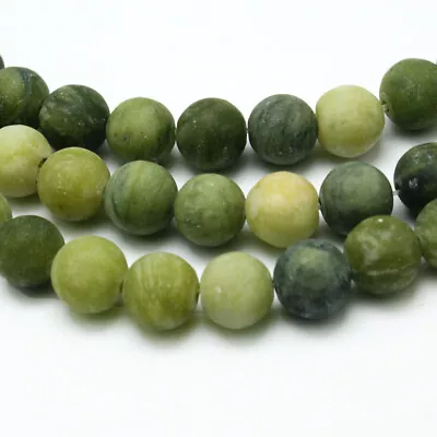 Natural Frosted Taiwan Jade 10mm Strand 35+ Beads • £4.45