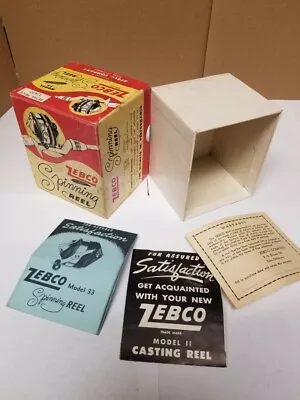 Vintage Zebco Model 33 Spinning Reel Box And Paperwork • $24.99