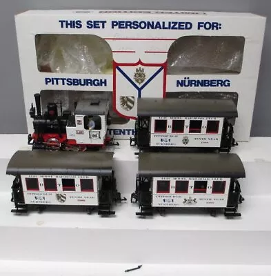 LGB G Gauge Personalized Pittsburgh Nurnberg 10th Year Steam Train Set - RARE! • $99