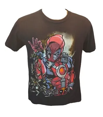Official Marvel: Deadpool 'Bullet Sprinkles' Comic Book Art T-Shirt Sz M (38/40) • $15.93