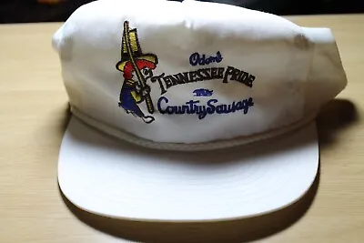 Vintage Trucker Snapback Ball Cap Tennessee Pride Country Sausage White Hat • $17.47