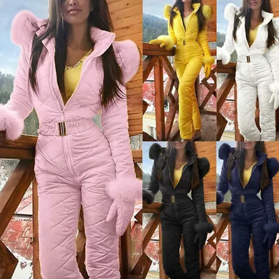 $59.99 • Buy Women Winter Warm Snowsuit Outdoor Sports Snow Ski Suits Waterproof Jumpsuit