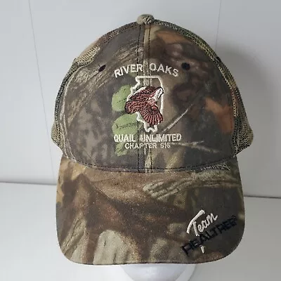 Quail Unlimited River Oaks Illinois Realtree Camouflage Hat Mesh Trucker Cap • $16.99