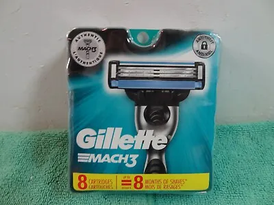 NEW Gillette Mach3 Razor Blade Refills 8 Cartridges • $13.49