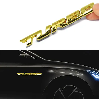 1x Car Turbo Logo Emblem Badge 3D Metal Sticker Trunk Bumper Decal Accessories • $4.77